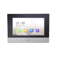 HIKVISION, DS-KH6320-WTE1, Monitor IP WiFi Touch Screen 7 para Videoportero IP / Vídeo en Vivo / PoE Estándar / Apertura Remota 