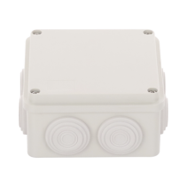 PRECISION, PST-1010-ER, Caja Derivación-Conexión de Plástico (100 X 100 X 54 mm) con 7 Glándulas de Goma. Para Instalaciones Com