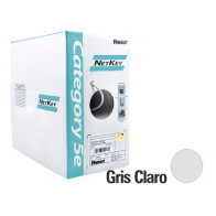 PANDUIT, NUC5C04IG-CE, Bobina de Cable UTP 305 m. de Cobre, NetKey, Gris Claro, Categoría 5e (24 AWG), PVC (CM), de 4 pares