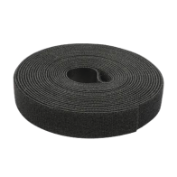 PRECISION, PST-C05-001-BK, Cinta de Contacto Autoadherente Color Negro / 1.6 cm x 25 metros / Espalda con Espalda (Gancho y Bucl