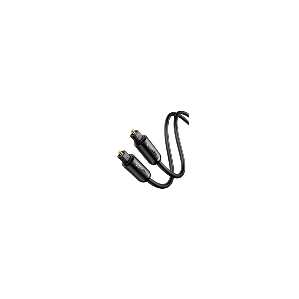 UGREEN, 70893, Cable Óptico Toslink (S/PDIF) de Alta Calidad para Audio Digital / 3 Metros / Tapa de Proteccion / Dolby 7.1 Cana