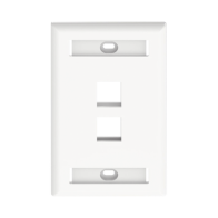 PANDUIT, NK2FWHY, Placa de Pared Vertical, Salida Para 2 Puertos Keystone, Con Espacios Para Etiquetas, Color Blanco