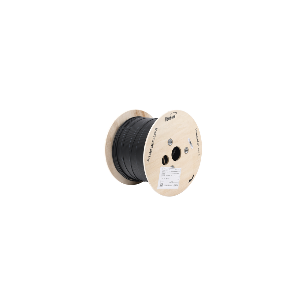 LINKEDPRO BY FIBERHOME, IC-FIG8A2-2C, Carrete de 1 km de Fibra Óptica Aérea Mini Figura 8 G.657A2 tipo Drop, Monomodo de 2 Hilos