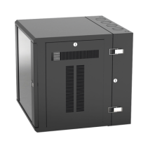 PANDUIT, PZWMC12W, Gabinete PanZone de Montaje en Pared, de 19in, Puerta con Ventana de Seguridad, 12 UR, 635mm de Profundidad, 