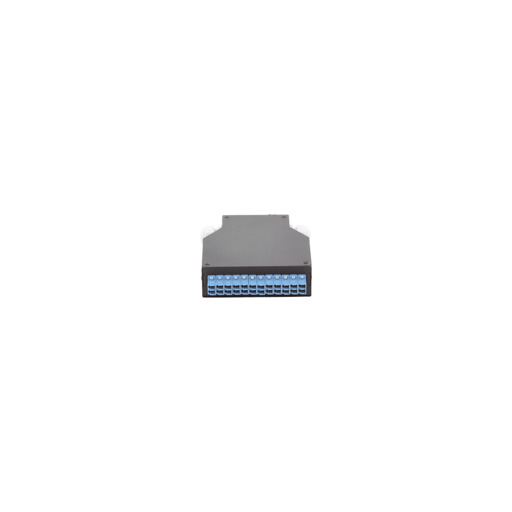 LINKEDPRO BY EPCOM, LP-RDLCUSM, Distribuidor de Fibra Óptica Para Riel Din, 12 acopladores LC/UPC Duplex Monomodo con Charola de