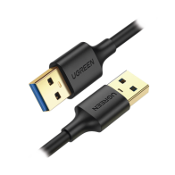 UGREEN, 10371, Cable USB-A 3.0 a USB-A 3.0 / 2 Metros / Macho a Macho / Conector Niquelado / Núcleo de Cobre Estañado / Blindaje