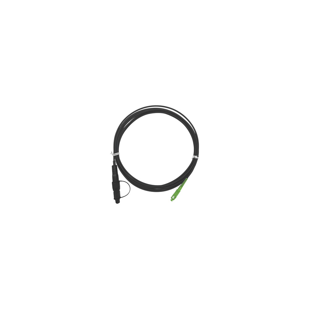 FIBERHOME, OFC-S1-BK-SA-H1A-30-5-2601, Jumper de Fibra Óptica, conector SC/APC - conexión a caja FDP460, redondo, 5 metros, forr