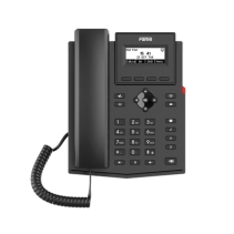 FANVIL, X301P, Teléfono IP empresarial para 2 lineas SIP con pantalla LCD, Códec Opus, conferencia de 3 vías, PoE.