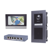 HIKVISION, DSKIS601-V2, KIT de Videoportero IP con llamada a App de Smartphone y Lector de Tarjetas EM / 2da Generación (Modular