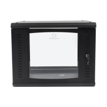LINKEDPRO BY EPCOM, SR-1909-GAP-V4, Gabinete Abatible de Pared (Con Marco Trasero) con Rack 19 de 9 Unidades. Ventana de Cristal