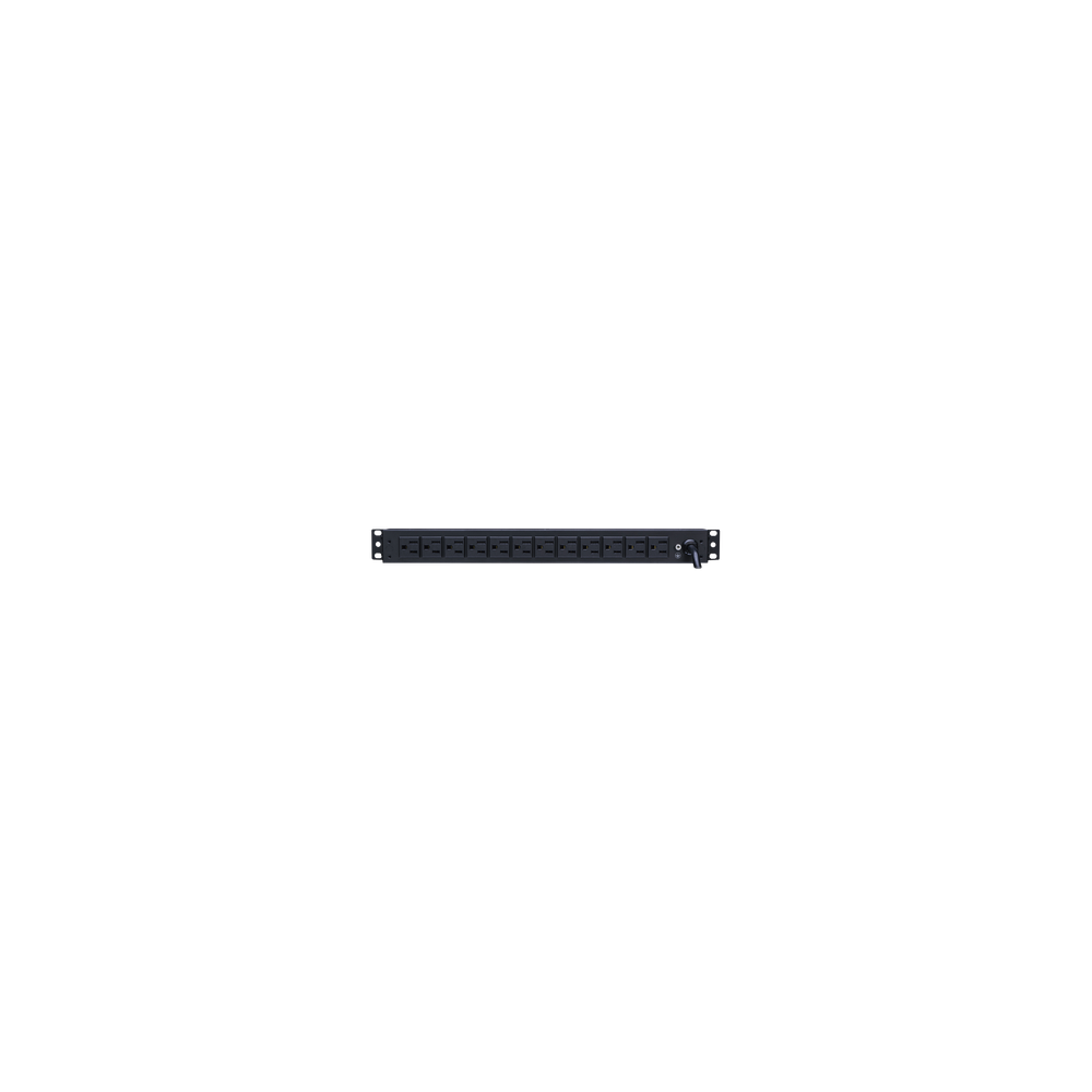 CYBERPOWER, PDU15B12R, PDU Básico Para Distribución de Energía, Con 12 Tomas NEMA 5-15R Traseras, 1UR, 15 Amp, 120 Vca