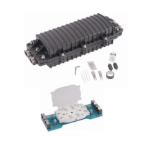 LINKEDPRO BY EPCOM, LP-SCH96-2, Caja de Distribución de Fibra Óptica Horizontal, hasta 96 empalmes, Exterior IP68, 2 puertos de 