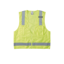KLEIN TOOLS, 60269, Chaleco de seguridad reflectante de alta visibilidad, mediano/grande. Con múltiples bolsillos de diferente c