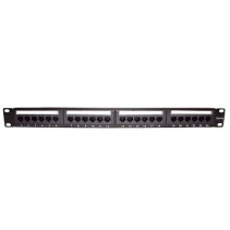 LINKEDPRO BY EPCOM, LP-PP-507, Panel de parcheo de impacto (110) UTP de 24 puertos Cat5e, 19in con barra para organizar cable