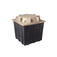 LINKEDPRO BY EPCOM, LP-MH-4X4X4, Registro Manhole con tapa de concreto polimérico 4 ft x 4 ft x 4 ft, Resistencia 20 Toneladas, 