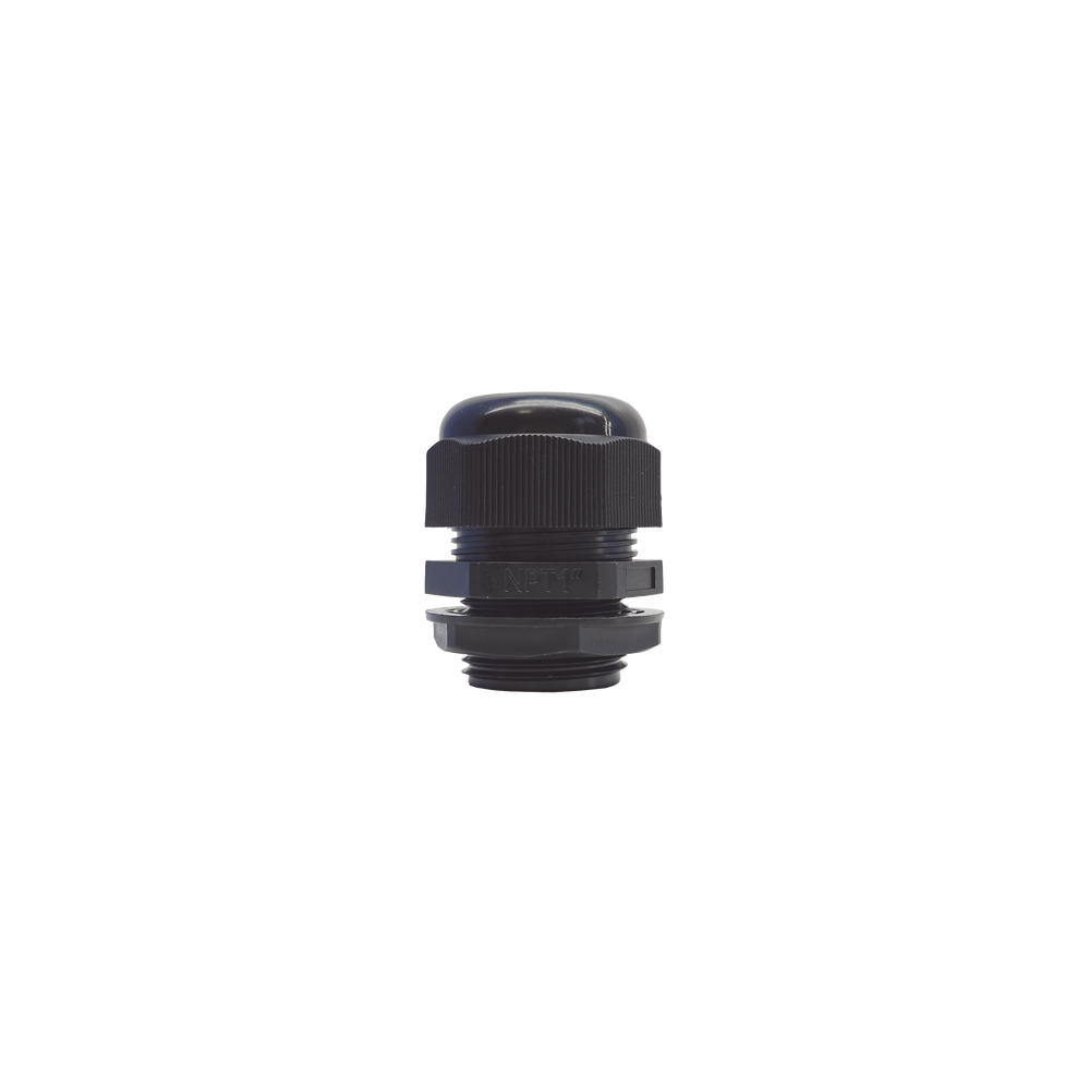 TXPRO, TXG-PG-100NBK, Conector Plástico Negro Tipo Glándula para Rosca NPT 1