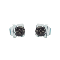 PANDUIT, CNWSM6-C, Kit de 100 Tornillos y 100 Tuercas Enjauladas M6, Para Uso en Gabinetes o Racks con Rieles con Orificios Cuad