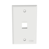 PANDUIT, NK1FNWH, Placa de Pared Vertical, Salida Para 1 Puerto Keystone, Color Blanco