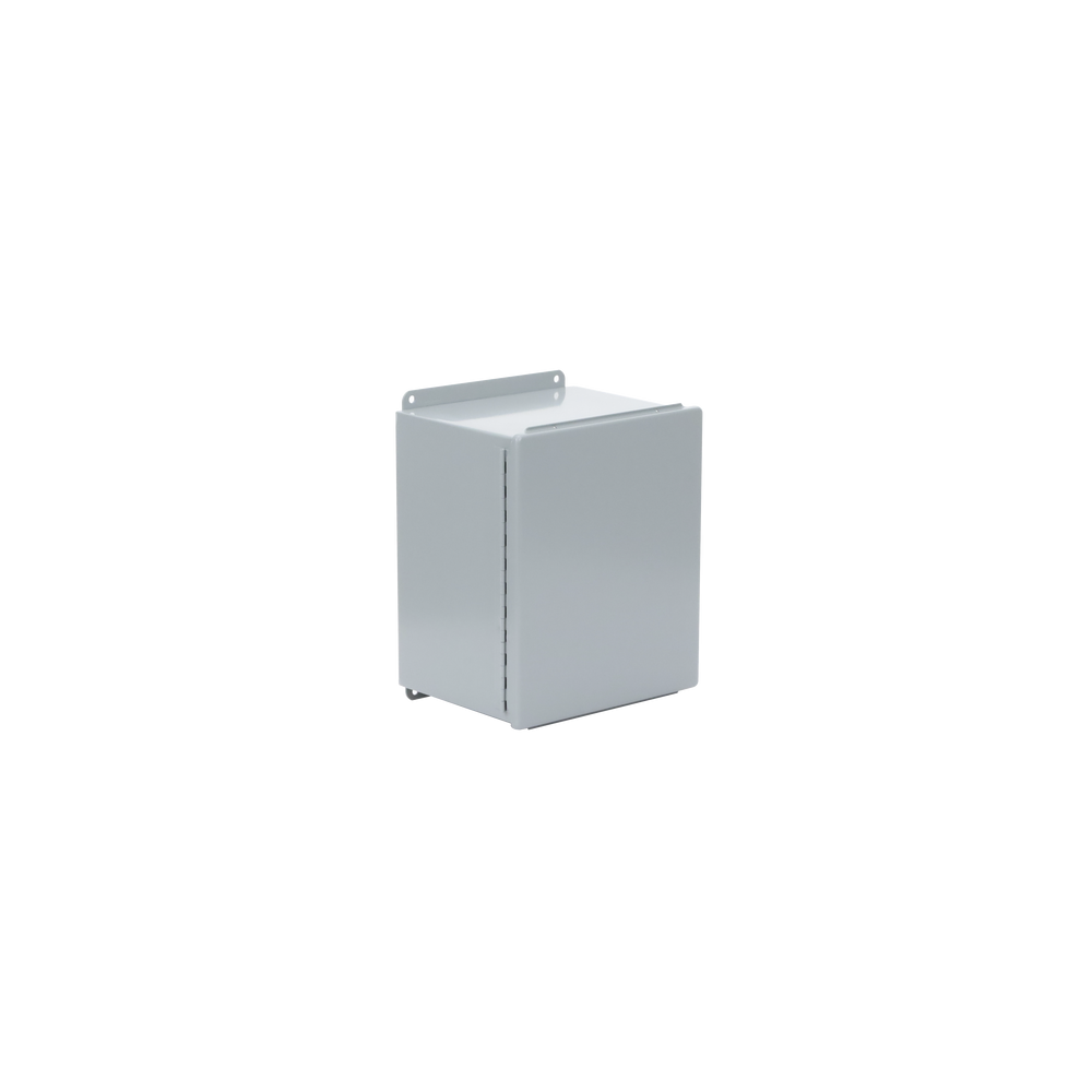 HOFFMAN, A12108CH, Gabinete de Bisagra Continua NEMA 12; IP66 de Uso en Intemperie, 305 x 254 x 203 mm, De Acero, Color Gris
