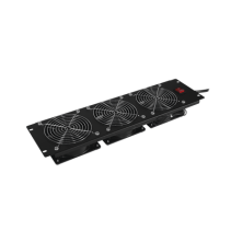 CYBERPOWER, CRA12003, Kit de 3 Ventiladores para Montaje en Rack de 19 in, Alimentación 220 Vca con Plug IEC C14, 3 UR, Color Ne