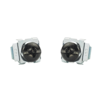 PANDUIT, CNWS1224-C, Kit de 100 Tornillos y 100 Tuercas Enjauladas #12-24, Para Uso en Gabinetes o Racks con Rieles con Orificio