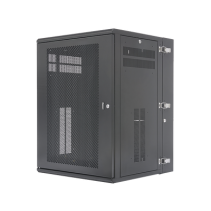PANDUIT, PZWMC18P, Gabinete PanZone de Montaje en Pared, de 19in, Puerta Ventilada, 18 UR, 635mm de Profundidad, Color Negro