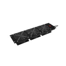 CYBERPOWER, CRA11003, Kit de 3 Ventiladores para Montaje en Rack de 19 in, Alimentación 120 Vca con Plug NEMA 5-15P, 3 UR, Color