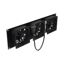 LINKEDPRO BY EPCOM, LP-VENT-03X3U, Kit de 3 Ventilador 110 Vca (12 x 12 cm) con Clavija 5-15P. Para instalación en Postes Rack