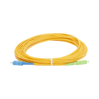 LINKEDPRO BY EPCOM, LPSM3SCUSCAS15, Jumper de Fibra Óptica Monomodo SC/UPC - SC/APC Simplex, color amarillo, 15 metros