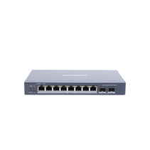 HIKVISION, DS-3E1510P-SI, Switch Gigabit PoE+ / Administrable / 8 Puertos Gigabit PoE+ / 2 Puertos SFP / Configuración Nube Hik-