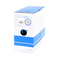 LINKEDPRO BY EPCOM, PRO-CAT-6-LITE, Bobina de cable de 305 metros Cat6, CM, 24 AWG, Alto Rendimiento, ETL, UL, color azul, super