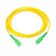 LINKEDPRO BY EPCOM, LP-FO-SCA-SCA-02, Jumper de Fibra Óptica Monomodo SC/APC SC/APC Simplex, color amarillo, 2 metros