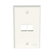 PANDUIT, NK2FNIW, Placa de Pared Vertical, Salida Para 2 Puertos Keystone, Color Blanco Mate