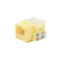 LINKEDPRO BY EPCOM, LP-KJ-601-YE, Módulo Jack Keystone Cat6 con terminación 110 (Punchdown) para faceplate - Color Amarillo