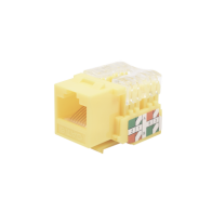 LINKEDPRO BY EPCOM, LP-KJ-601-YE, Módulo Jack Keystone Cat6 con terminación 110 (Punchdown) para faceplate - Color Amarillo