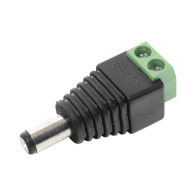 EPCOM POWERLINE, JR-52, Adaptador Macho Tipo Jack de 3.5 mm Polarizado de 12 Vcc / Terminales Tipo Tornillo / Polarizado (+/-) /