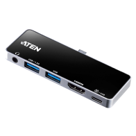 ATEN, UH3238, USB-C Travel Dock con Power Pass-Through