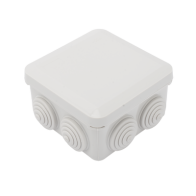 PRECISION, PST-0808-ER, Caja Derivación-Conexión de Plástico (89 X 89 X 50 mm) con 7 Glándulas de Goma. Para Instalaciones Comer