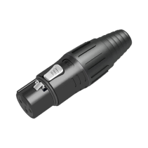 SEETRONIC, SCSF3-B, XLR conector de cable hembra, carcasa enchapada en negro, contactos enchapados en plata