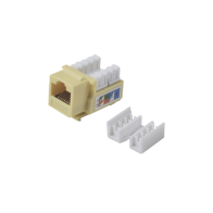 LINKEDPRO BY EPCOM, LP-KJ-505-YE, Módulo Jack Keystone Cat5e con terminación 110 (Punchdown) para faceplate - Color Amarillo