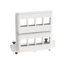 PANDUIT, NKMS8PPB, Patch Panel de 8 Puertos Keystone, Para Uso con Gabinetes Multipropósito, de Instalación a Presión, Color Bla