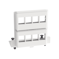 PANDUIT, NKMS8PPB, Patch Panel de 8 Puertos Keystone, Para Uso con Gabinetes Multipropósito, de Instalación a Presión, Color Bla