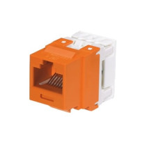 PANDUIT, NK688MOR, Conector Jack Estilo 110 (de Impacto), Tipo Keystone, Categoría 6, de 8 posiciones y 8 cables, Color Naranja