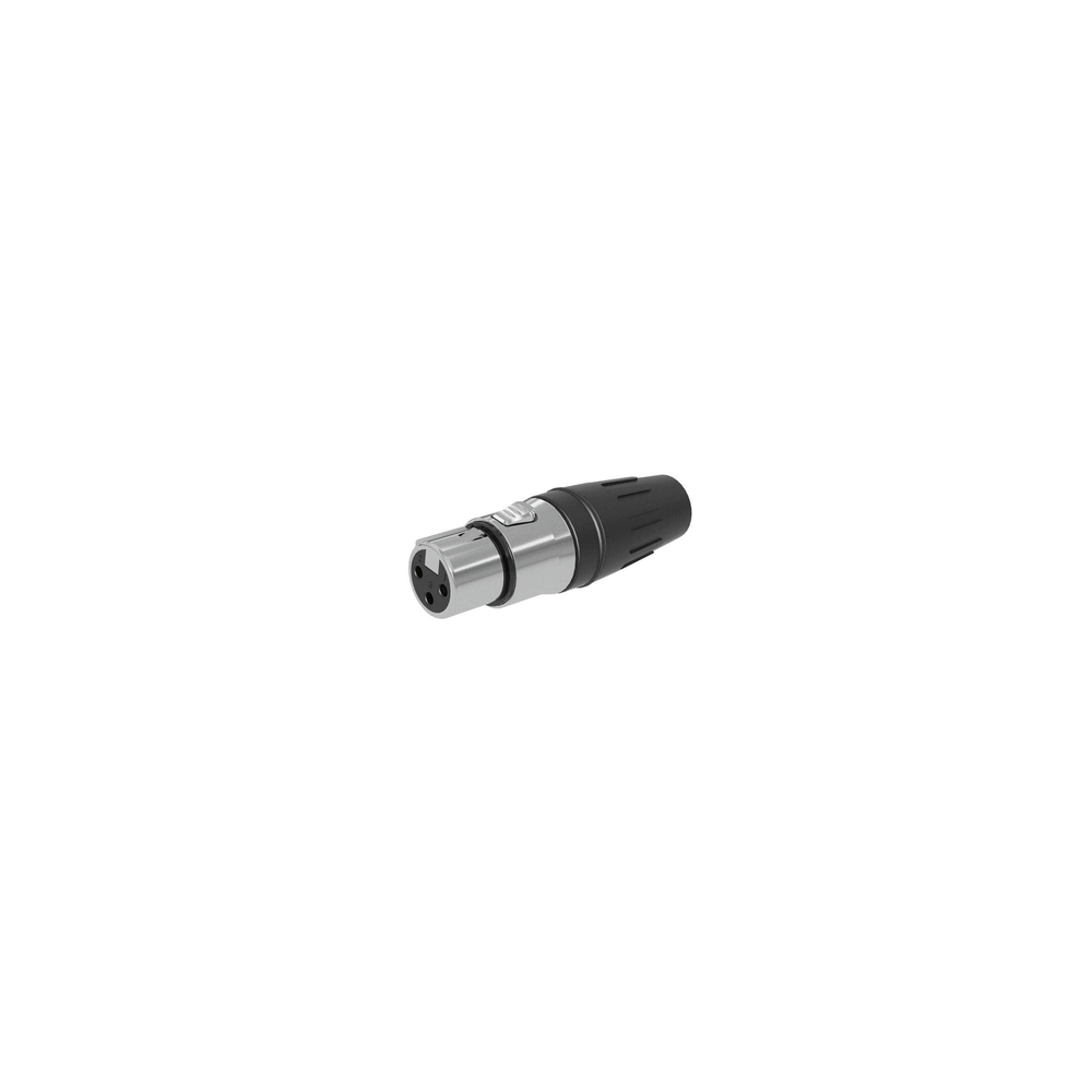 SEETRONIC, SCHF3, Conector hembra XLR de 3 núcleos con carcasa de acero inoxidable y contactos chapados en oro