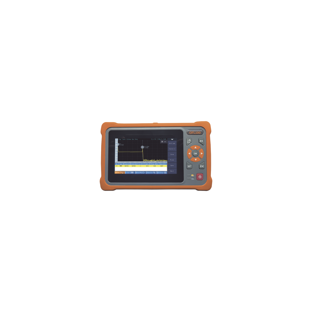 TEMPO, OFL100, OTDR Monomodo para Pruebas en Enlaces de Fibra Óptica, longitudes de onda 1310 y 1550 nm, entrada SC/APC