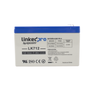 LINKEDPRO BY EPCOM, LK712, Batería 12 V / 7 Ah / UL / Tecnología AGM / Vida útil promedio 5 años / Uso en equipo electrónico, Al