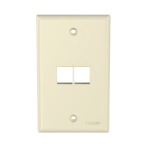 PANDUIT, NK2FNEI, Placa de Pared Vertical, Salida Para 2 Puertos Keystone, Color Marfil