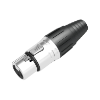 SEETRONIC, SCSF3, XLR conector de cable hembra, carcasa niquelada, contactos plateados