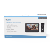 HiLook by HIKVISION, VI-K13P, Kit de Videoportero Analógico con Pantalla LCD a Color de 7 / Frente de Calle para Exterior IP65 /