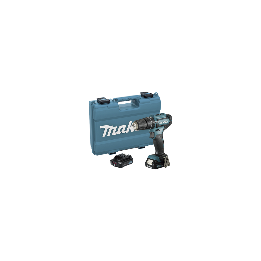 MAKITA, HP-333-DSAE, Taladro Combinado de 12Vcc, con tecnología CXT, (Incluye 2 Baterías y Cargador Rápido, Maletín plástico).